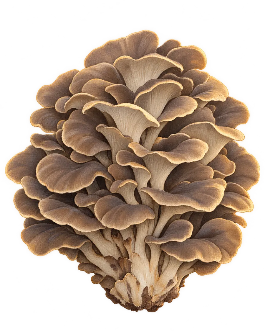 Illustration of Maitake (Grifola frondosa)